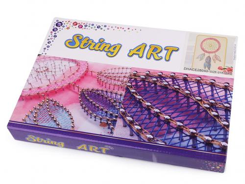 Kreativní sada String Art - tvoříme se šnůrkami 21x30 cm, barva 2 viz foto lapač snů