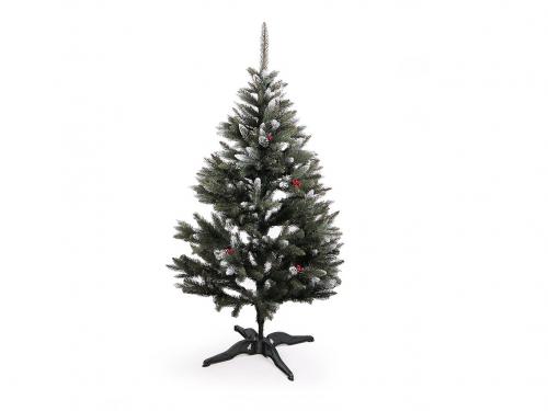Umělý vánoční stromeček 180 cm - přírodní, zasněžený, 2D, barva 4 zelená bobule