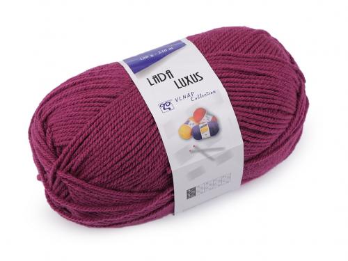 Pletací příze Lada Luxus 100 g, barva 4 (54795) vínová fuchsie