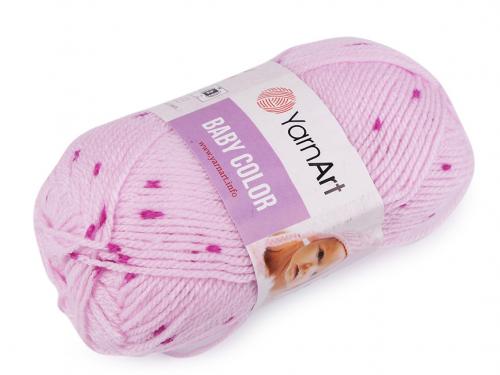 Pletací příze Baby Color 50 g, barva 7 (271) fialová orchidej