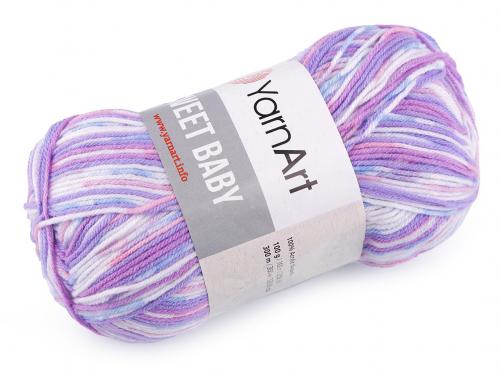 Pletací příze Sweet Baby 100 g, barva 3 (904) fialková
