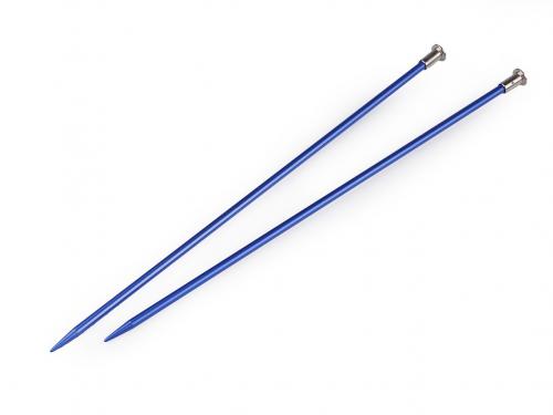 Rovné jehlice č. 3; 3,5; 4; 4,5; 5; 5,5; 6; 8; 9; 10, barva 4 (4,5 mm) modrá