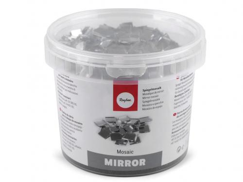 Mozaikové kamínky zrcadlové 1 kg, barva stříbrná