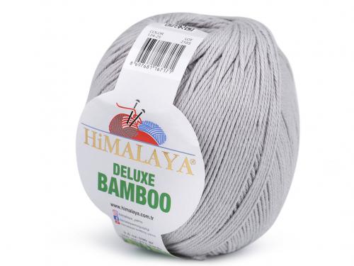 Pletací příze Deluxe Bamboo 100 g, barva 7 (25) šedá nejsvětlější