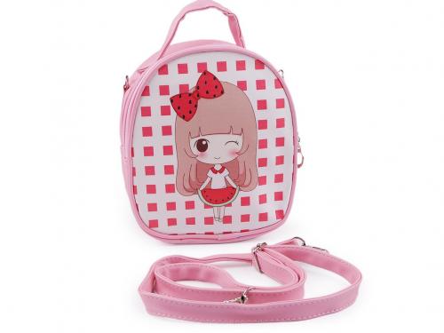 Dětská kabelka crossbody 17x21 cm, barva 15 růžová sv.