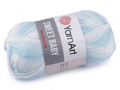 Pletací příze Sweet Baby 100 g, barva 6 (915) modrá pomněnková