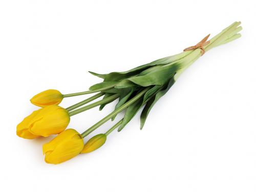 Umělá kytice tulipán, barva 2 žlutá