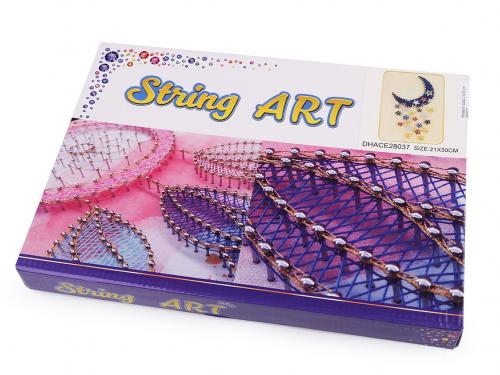 Kreativní sada String Art - tvoříme se šnůrkami 21x30 cm, barva 1 viz foto měsíc
