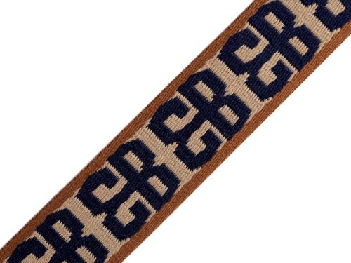 Prima-obchod Oboustranný popruh šíře 38 mm, barva 4 hnědá