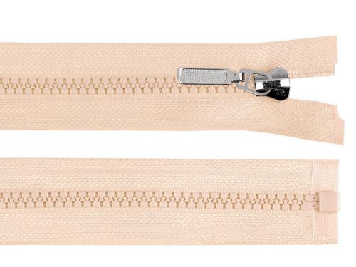 Prima-obchod Kostěný zip No 5 délka 80 cm s ozdobným jezdcem, barva 291 béžová světlá
