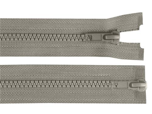 Prima-obchod Zip kostěný No 5 dělitelný 2 jezdce / dvoucestný 95 cm bundový, barva 326 šedozelená sv.