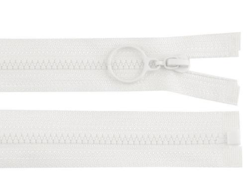 Prima-obchod Kostěný zip No 3 délka 70 cm s kroužkem, barva 101 bílá