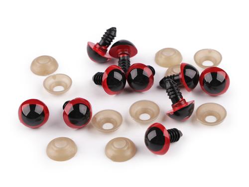 Prima-obchod Oči s pojistkou Ø14 mm, barva 6 červená