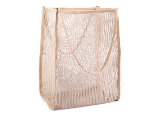 Prima-obchod Taška síťovaná s rozšířeným dnem 30x38 cm, barva 1 béžová