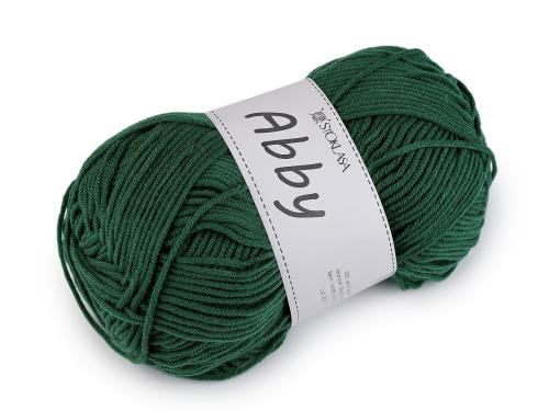 Prima-obchod Pletací příze Abby 100 g, barva 5 (41) zelená tmavá