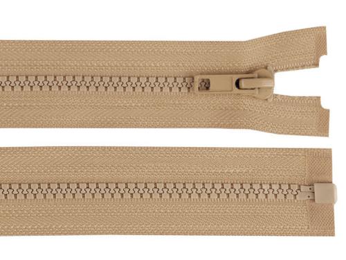 Prima-obchod Kostěný zip No 5 délka 95 cm bundový, barva 308 hnědá přírodní