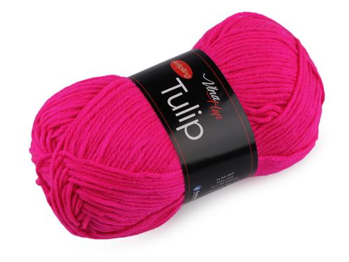 Prima-obchod Pletací příze Tulip 100 g, barva 27 (41102) růžová neon