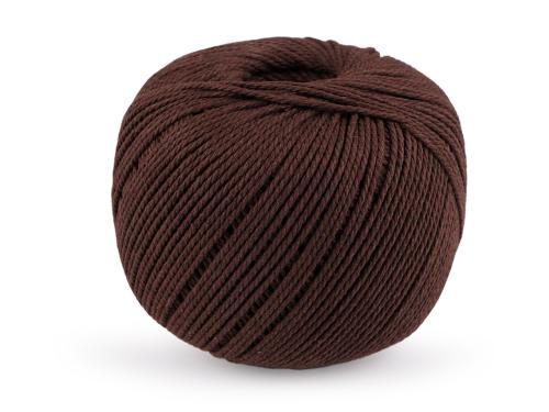 Prima-obchod Bavlněná příze macrame Ø2 mm rozčesávací, barva 15 hnědá