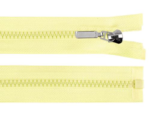 Prima-obchod Kostěný zip No 5 délka 30 cm s ozdobným jezdcem, barva 108 žlutá narcisová světlá