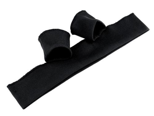 Prima-obchod Elastické náplety šíře 7 cm sada (2x rukáv, 1x pás), barva 3 (001) černá