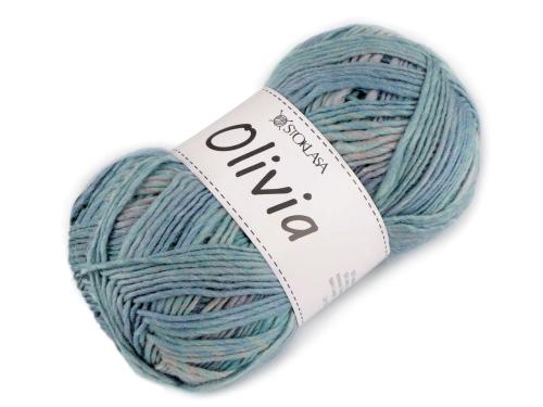 Prima-obchod Pletací příze Olivia melírovaná 100 g, barva 5 tyrkys