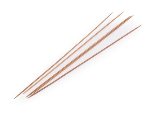 Prima-obchod Bambusové ponožkové jehlice č. 2; 2,5; 3; 3,5; 4,5, barva 1 (2 mm) bambus tmavý