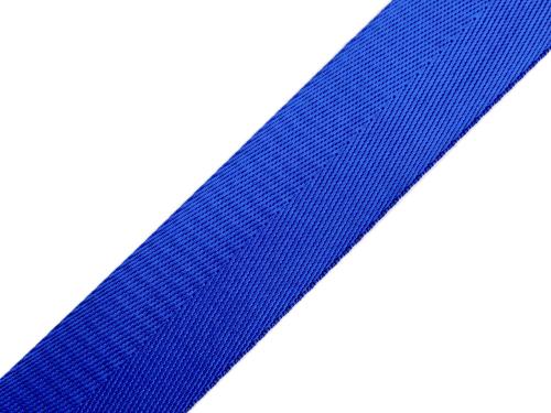 Prima-obchod Hladký oboustranný popruh s leskem šíře 38 mm, barva 14 modrá královská