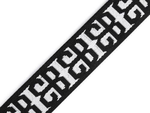 Prima-obchod Oboustranný popruh šíře 38 mm, barva 6 černá bílá