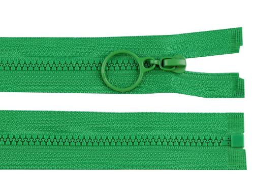 Prima-obchod Kostěný zip No 3 délka 70 cm s kroužkem, barva 243 zelené kapradí