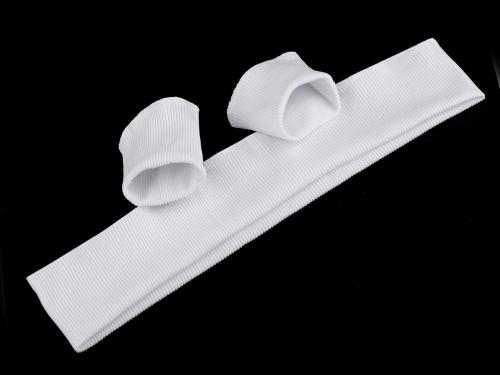 Prima-obchod Elastické náplety šíře 7 cm sada (2x rukáv, 1x pás), barva 2 (002) bílá