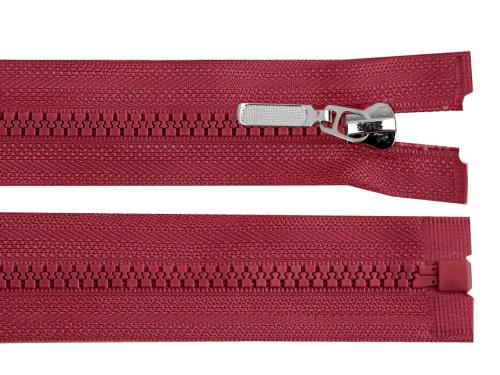 Prima-obchod Kostěný zip No 5 délka 80 cm s ozdobným jezdcem, barva 178 bordó