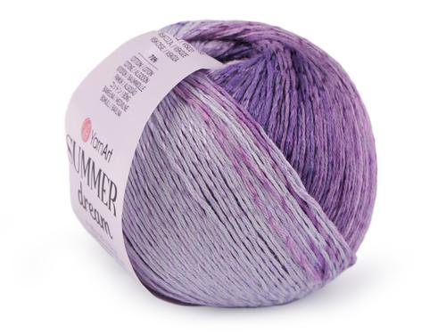 Prima-obchod Pletací příze Summer Dream 100 g, barva 2 (4306) fialová lila