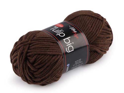Prima-obchod Pletací příze Tulip big 100 g, barva 15 (41057) hnědá