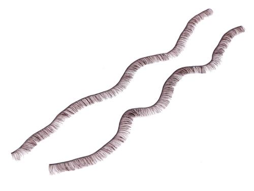 Prima-obchod Dekorační polotovar řasy, barva 2 (10 mm) hnědá