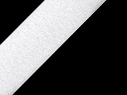 Prima-obchod Suchý zip plyš šíře 30 mm bílý, barva Bílá