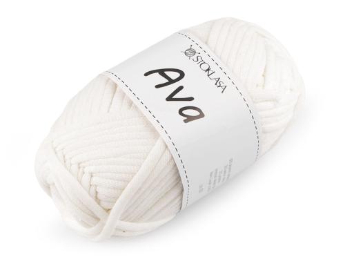 Prima-obchod Pletací příze Ava / kulatá k výrobě tašek a košíků 100 g, barva 1 Off White