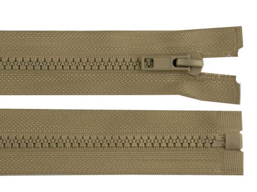 Prima-obchod Kostěný zip No 5 délka 100 cm bundový, barva 298 zelená khaki tmavá