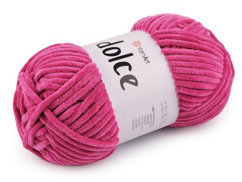 Prima-obchod Pletací žinylková příze Dolce 100 g, barva 39 (794) pink tmavá