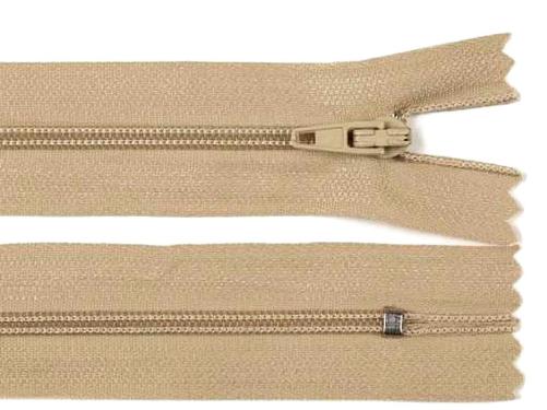 Prima-obchod Spirálový zip No 3 délka 25 cm pinlock, barva 308 hnědá přírodní