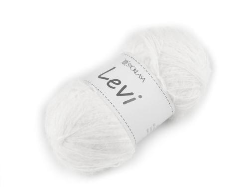Prima-obchod Připlétací a pletací příze Levi 50 g, barva 1 bílá