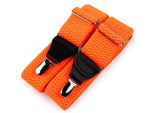 Prima-obchod Šle šíře 4 cm délka 120 cm neon, barva 3 oranžová neon