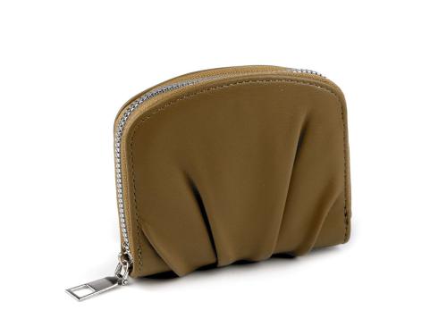 Prima-obchod Dámská peněženka řasená 10x11 cm, barva 3 zelená khaki