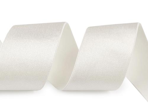 Prima-obchod Saténová pruženka šíře 40 mm, barva 8 Off White