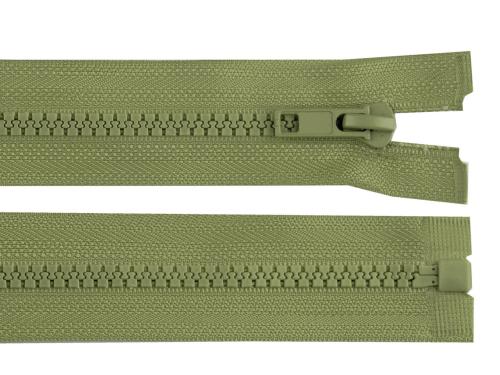 Prima-obchod Kostěný zip No 5 délka 55 cm bundový, barva 263 zelená khaki