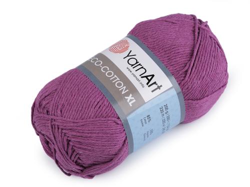 Prima-obchod Pletací příze Eco - cotton XL 200 g, barva 19 (772) fialová