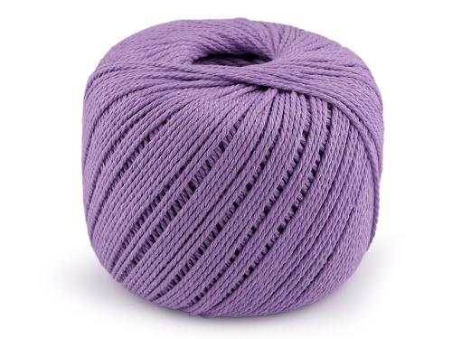 Prima-obchod Bavlněná příze macrame Ø2 mm rozčesávací, barva 19 fialová sv.