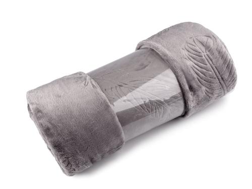 Prima-obchod Deka fleece pírka 150x200 cm, barva 3 šedá