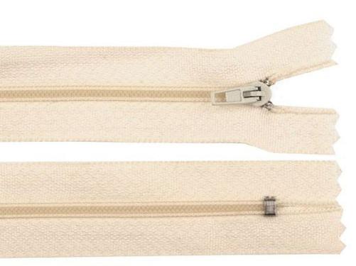 Prima-obchod Spirálový zip No 3 délka 45 cm pinlock, barva 103 krémová nejsvět.