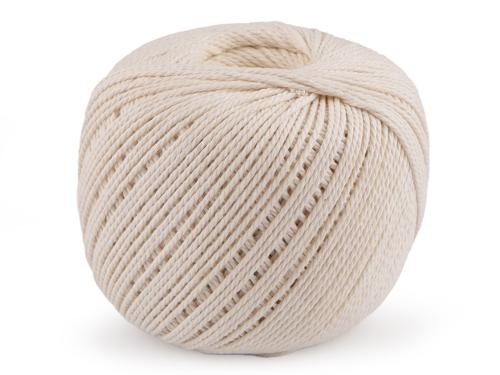 Prima-obchod Bavlněná příze macrame Ø2 mm rozčesávací, barva 2 režná světlá