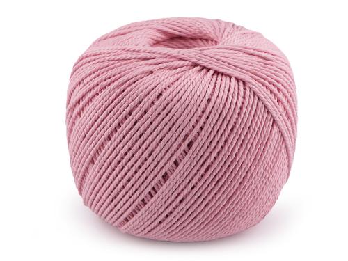 Prima-obchod Bavlněná příze macrame Ø2 mm rozčesávací, barva 5 růžová sv.
